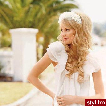 Blond Rozpuszczone Kręcone Ślubne Długie Fryzury