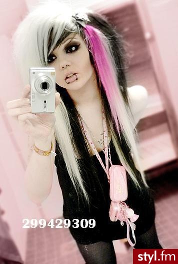 EMO Alternatywne Średnie Fryzury