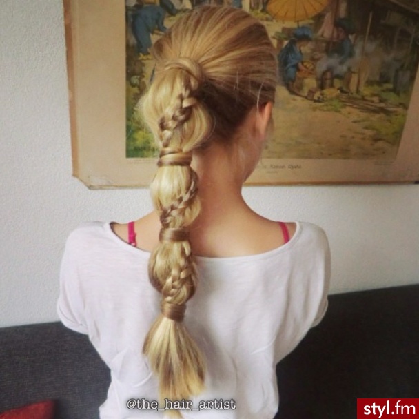 Blond Warkocze Proste Na co dzień Długie Fryzury