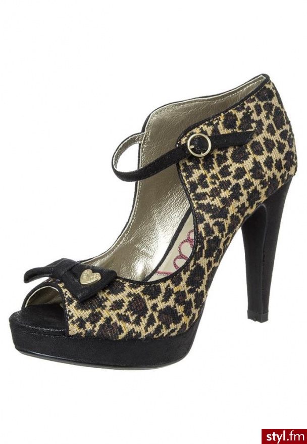 Lollipops PUFFY Szpilki Peep Toe czarny (18548) - Szpilki Buty Moda