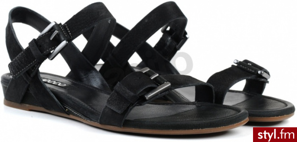 ECCO Sandały Odense czarne 842965 - Sandały Buty Moda