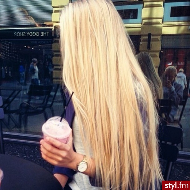 Blond Rozpuszczone Proste Na co dzień Długie Fryzury