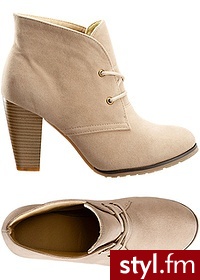 Bonprix Botki bordowy 916813_14349 - Botki Buty Moda