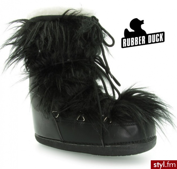 Rubber Duck ŚNIEGOWCE BIG FOOT FUR BLACK - Kozaki Buty Moda