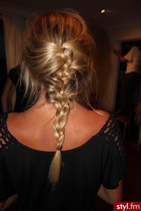 Blond Warkocze Proste Na co dzień Długie Fryzury