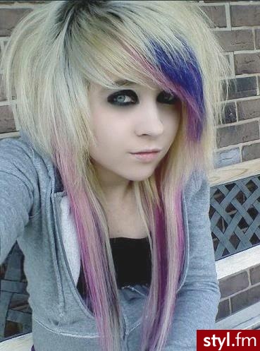 Blond EMO Alternatywne Długie Fryzury