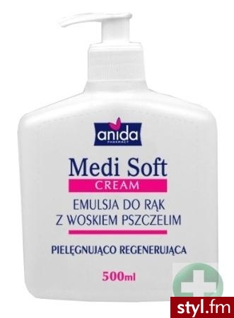 MEDI-SOFT CREAM - EMULSJA DO RĄK z WOSKIEM PSzCzELIM 500 ML - Emu Buty Moda