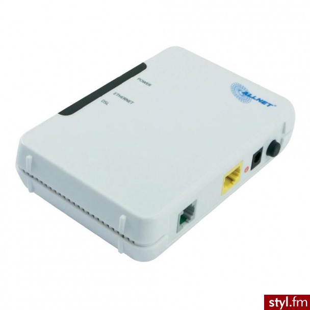 ALLNET ADSL/ADSL2, 24 MB/S, 1 X LAN RJ45, 1 X ADSL2 RJ11 38816003348 (ALL0333CJ Rev.B) - Bransoletki Biżuteria Moda