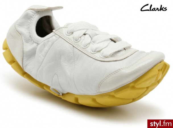 Clarks BALERINKI ILLUSIVE STEP WHITE - Balerinki Buty Moda