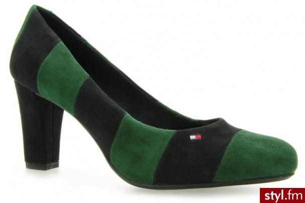 Tommy Hilfiger CINDY TUNIT 1 MIDNIGHT/DARK GREEN - Czółenka Buty Moda