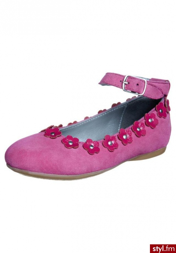 STUPS Baleriny z zapięciem różowy - Balerinki Buty Moda