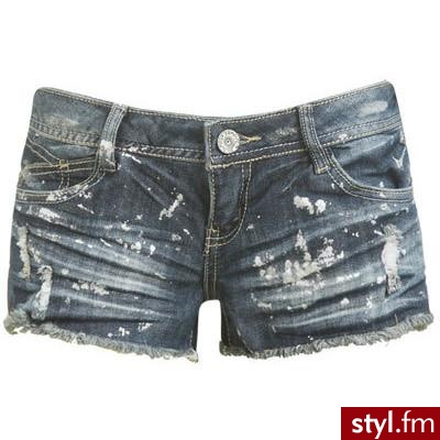 Metallic Paint Short - Teen Clothing by Wet Seal - Polyvore. Pobrano ze strony: http://www.polyvore.com/metallic_paint_short_teen_clothing/thing?id=17431460 - Pozostałe Ciuchy Moda