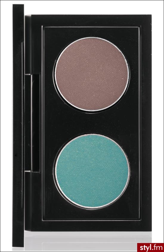 MAC Double Feature 3 Mid-tone teal (Matte) / Deep chocolate (Satin) - Wieczorowe Makijaże
