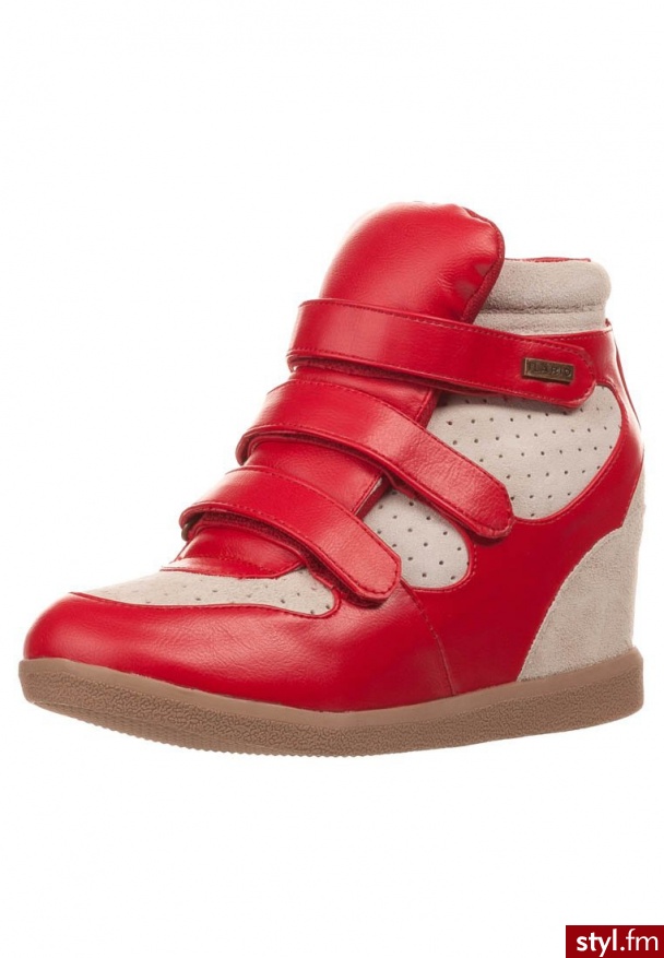 ILARIO FERUCCI WATSON Botki na koturnie czerwony - Botki Buty Moda