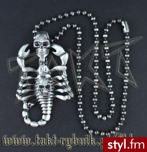 Wisiorek SCORPION & SKULL -10032 - Wisiorki Biżuteria Moda
