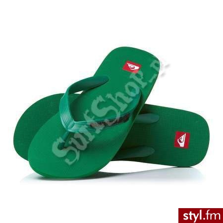 QUIKSILVER klapki MOLOKAI 2012 46 GREEN/GREEN/BLACK MĘSKIE - Klapki Buty Moda