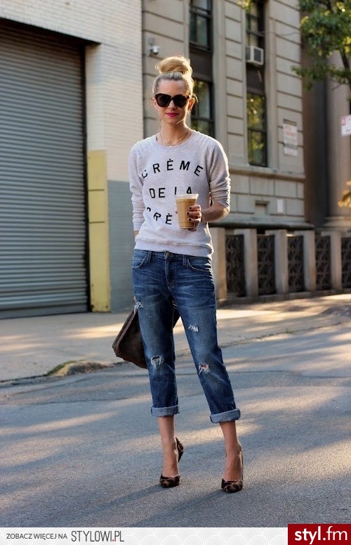 Boyfriend jeans. - Jeansy Spodnie Moda