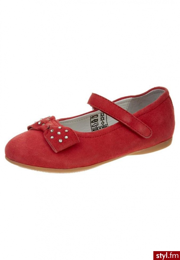 STUPS Baleriny z zapięciem czerwony Balerinki - Balerinki Buty Moda