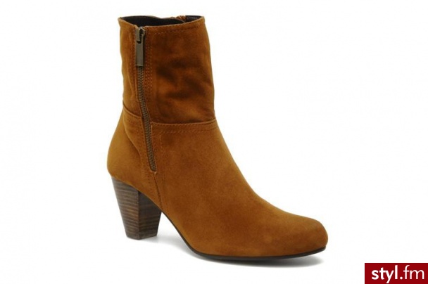 Mine de rien PÓŁBUTY I BOTKI REINE BY MINE DE RIEN (Brązowy) - Botki Buty Moda