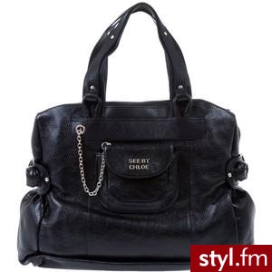 SEE BY CHLO? 9S7177 BLACK LEATHER - - See by Chloe - Polyvore. Pobrano ze strony: http://www.polyvore.com/see_chlo_9s7177_black_leather/thing?id=18462854 - Pozostałe Torebki Moda