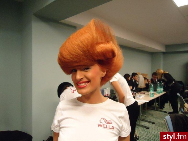 orange - Średnie Fryzury
