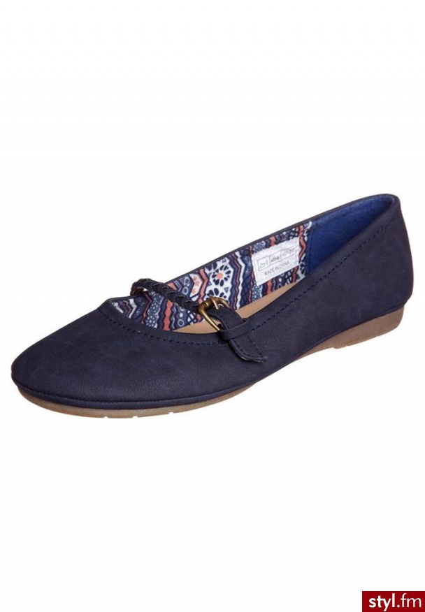 Anna Field Baleriny z zapięciem niebieski - Balerinki Buty Moda