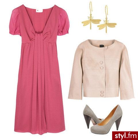 Sukienka Vanessa Bruno, żakiet Fendi, kolczyki - ważki Alex Monroe (www.net-a-porter.com), pantofle Dots (www.butyk.pl) - Pozostałe Ciuchy Moda