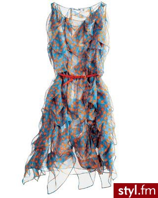 szyfonowa sukienka Dior - Pozostałe Ciuchy Moda