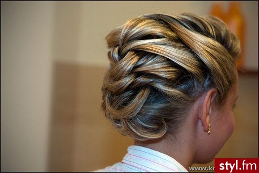Blond Kok Proste Ślubne Długie Fryzury