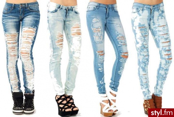 Jeansy Spodnie Moda