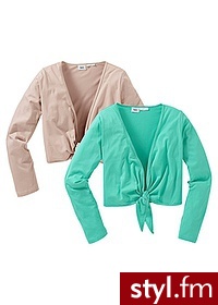 Bonprix Bolerko (2 szt.) niebieski mentolowy + cielisty 922567_17517 - Piżamy Bielizna Moda