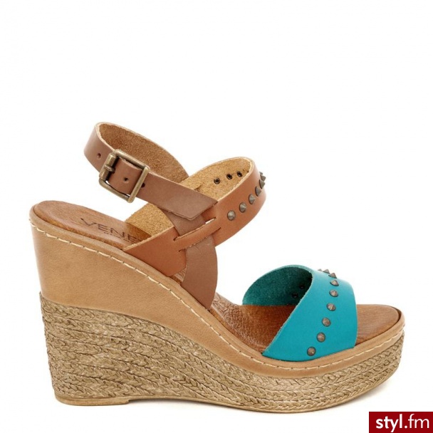 Venezia  Sandały Na Koturnie 790-7349 Cu-T - Koturny Buty Moda