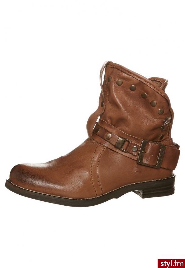 Buffalo Botki kowbojki i motocyklowe brązowy (ES 30239) - Botki Buty Moda