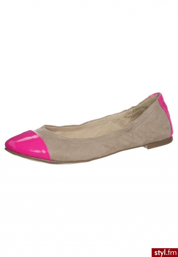 XTI Baleriny beżowy - Balerinki Buty Moda