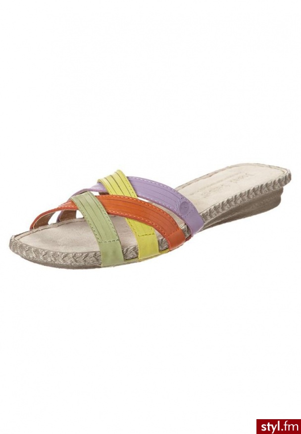 Josef Seibel MILVA Klapki pomarańczowy (81223) - Klapki Buty Moda