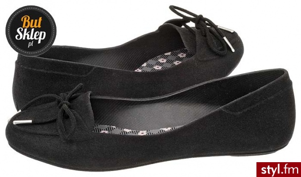 Mel By Melissa Buty  Plum Ii Black Flocked (32088/50834) - Balerinki Buty Moda