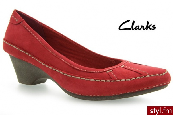 Clarks CZÓŁENKA GRANOLA SUGAR CHERRY RED - Czółenka Buty Moda
