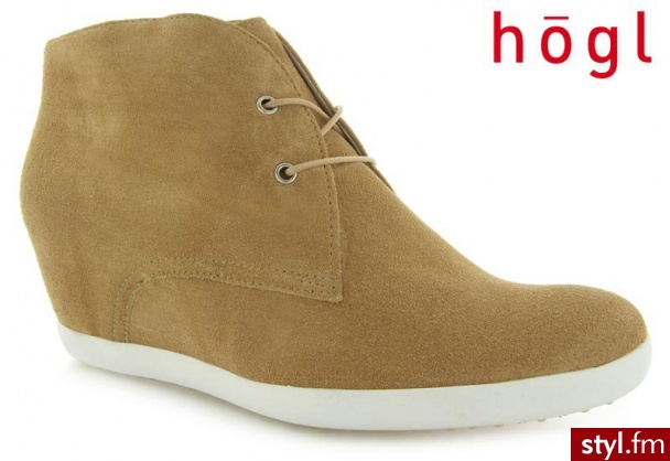 Hogl 4212 Casual velour-Leder Sahara - Koturny Buty Moda