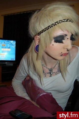 EMO Alternatywne Średnie Fryzury