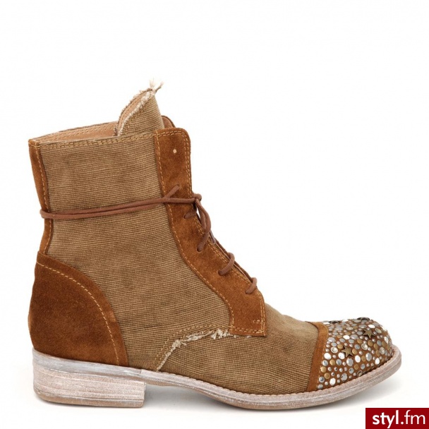 Venezia BOTKI SZNUROWANE 5685B C+T CUO - Botki Buty Moda