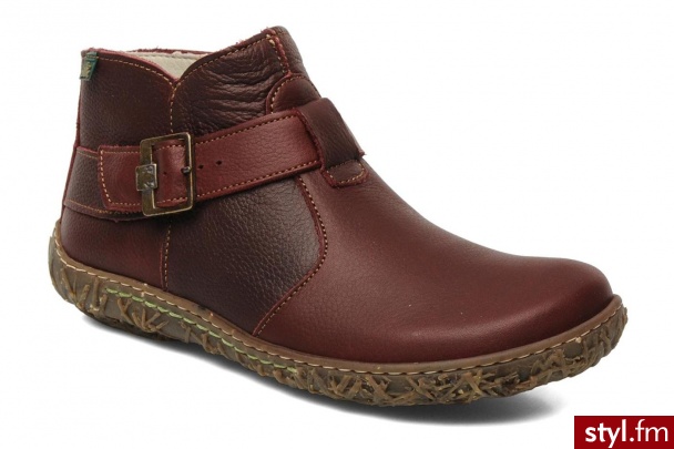 El Naturalista Półbuty i botki Nido Ella N734 (Bordowy) - Botki Buty Moda