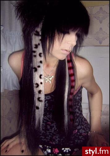 EMO Alternatywne Średnie Fryzury