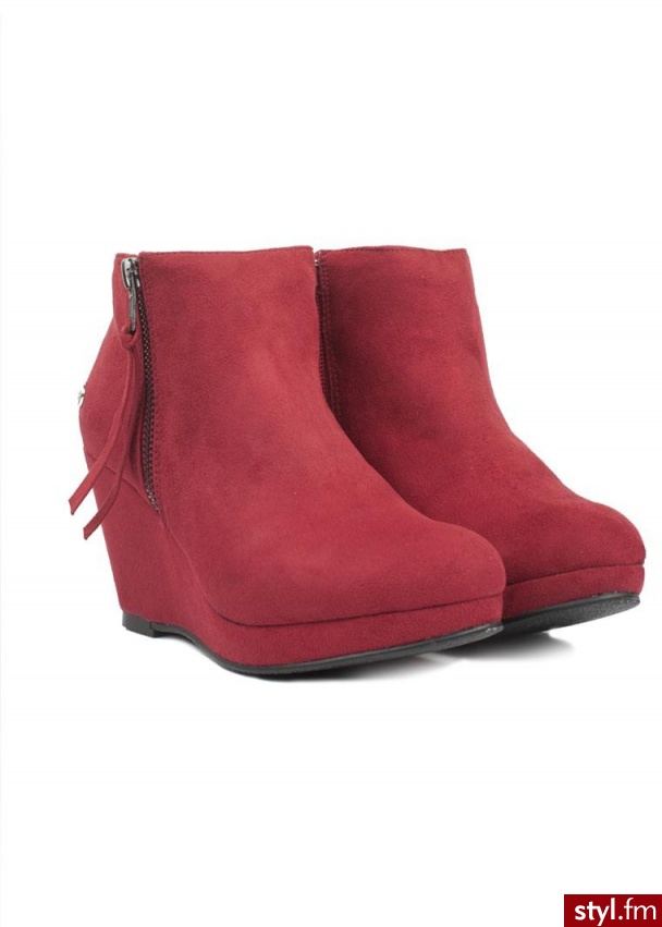 Botki BLINK czerwony - Botki Buty Moda