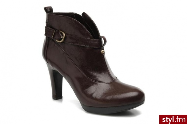 Naturalizer PÓŁBUTY I BOTKI ILEANA BY NATURALIZER (Brązowy) - Botki Buty Moda