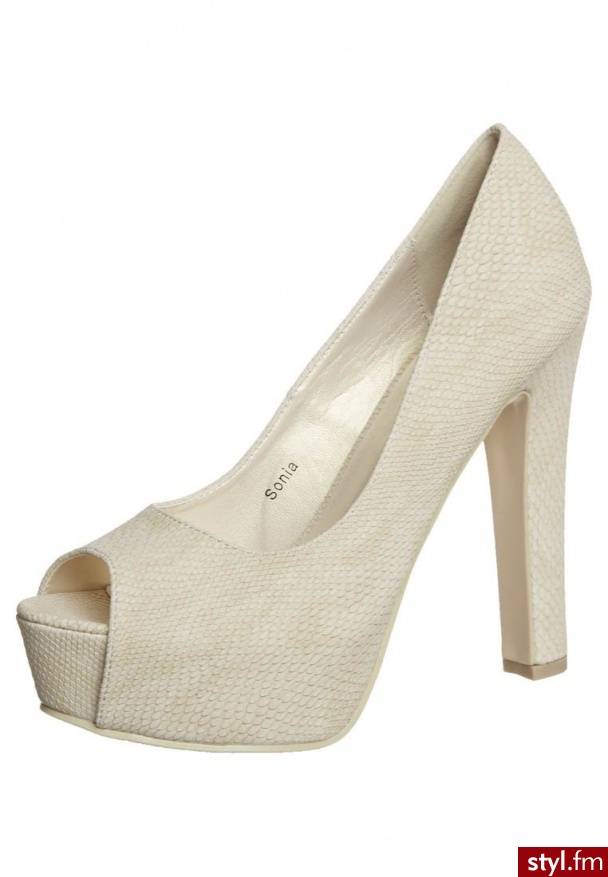 Sugarfree Shoes SONIA Szpilki Peep Toe beżowy (SF-13-05-06) - Szpilki Buty Moda