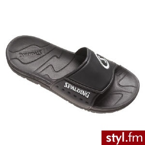 Spalding klapki na rzep - czarne - Klapki Buty Moda