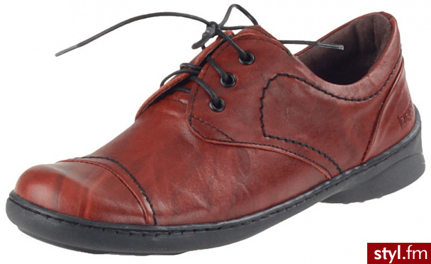 Kacper Półbuty 2-1463 Czerwone 124 - Półbuty Buty Moda