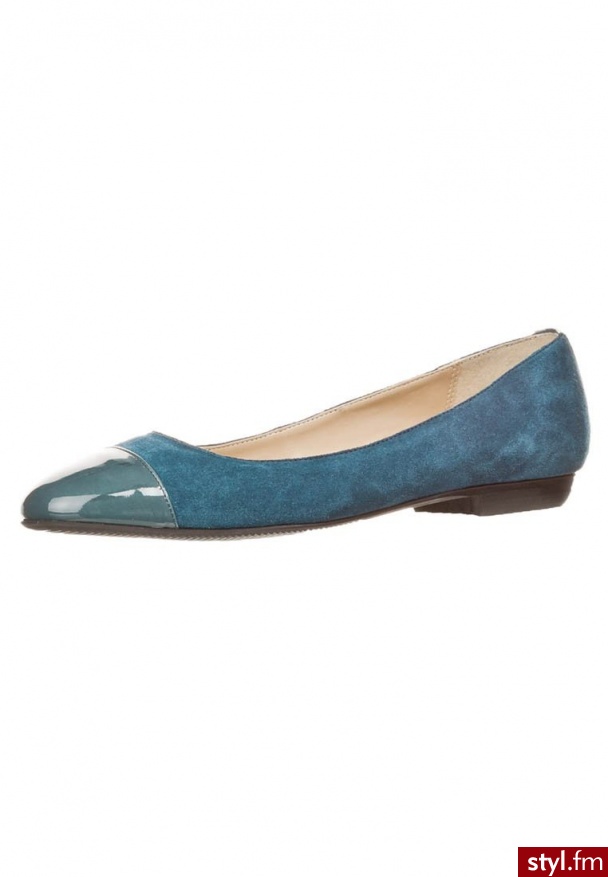 Pier One Baleriny klasyczne petrol - Balerinki Buty Moda