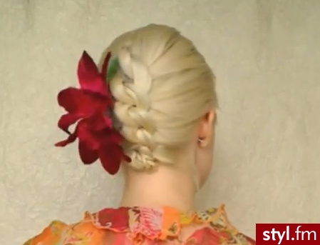 Blond Kok Proste Ślubne Długie Fryzury