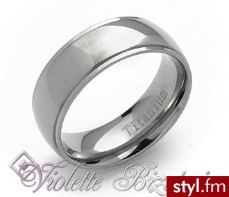 Violette  Pierścionek Obrączka Titanium 316L nr.4017 - Pierścionki Biżuteria Moda